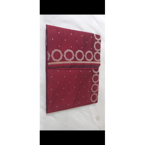 Maroon Chakra Banarasi Saree