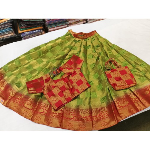 Mix Check Silk Contrast Border