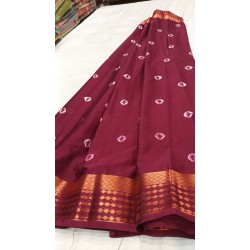 Crep Bandhani Silk Saree