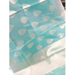 Pure Kora Organza Boota Saree