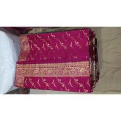 Banarasi Katan Silk Saree with Blouse.
