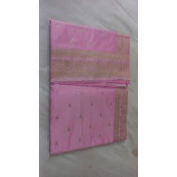 Silver Jari Border Banarasi Saree