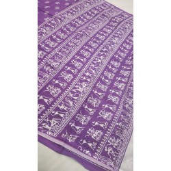 Handloom Hand Printed Tant cotton