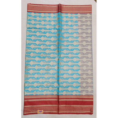 Handloom Kota Check contrast border