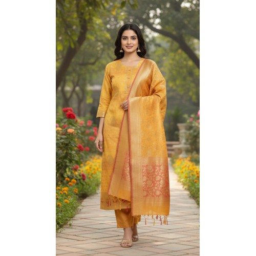 Pure Banarasi Silk Suit