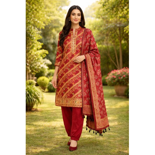 Banarasi silk salwar suit