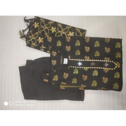 Lucknowi Handwork Embroidered Straight Kurta Sets with Dupatta