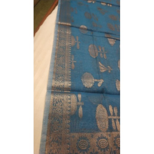 Pure cotton with copper zari dupatta
