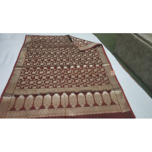 Pure Katan JAAL Dupatta with Floral Zari Work