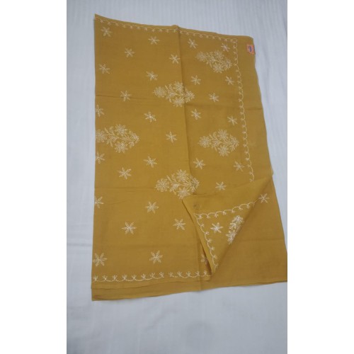 Lucknowi CHECKANKARI Handwork Saree Cotton