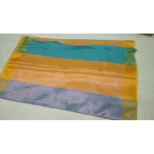 Banarasi Tenchhuai Contrast Border Saree