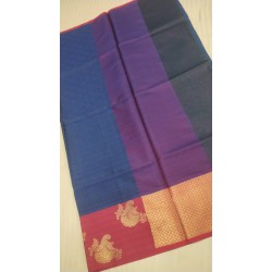 Banarasi Tenchhuai Contrast Border Boota Saree