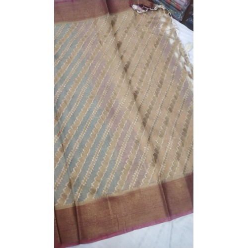 Banarasi Orgenja Lahariya Saree