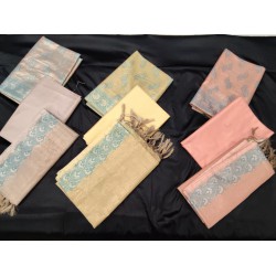 Tissue Cotton Suit with Crush Dupatta