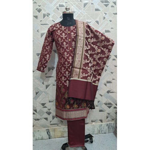 Cotton Buta Silk Suit