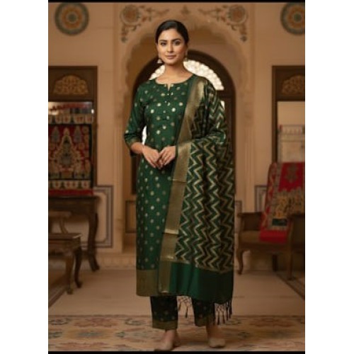 Banarasi Cotton Punjabi Look Suit Set