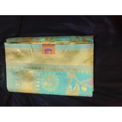 Pure Minadaar Flower Jaal Silk Saree