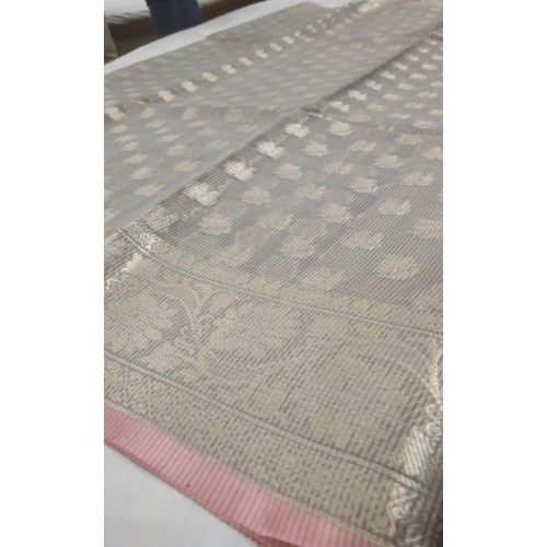 Kora check Hajar boota saree