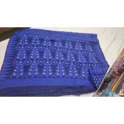 Royal Luxury Designer Multicolor Pure Linen Cotton Saree.