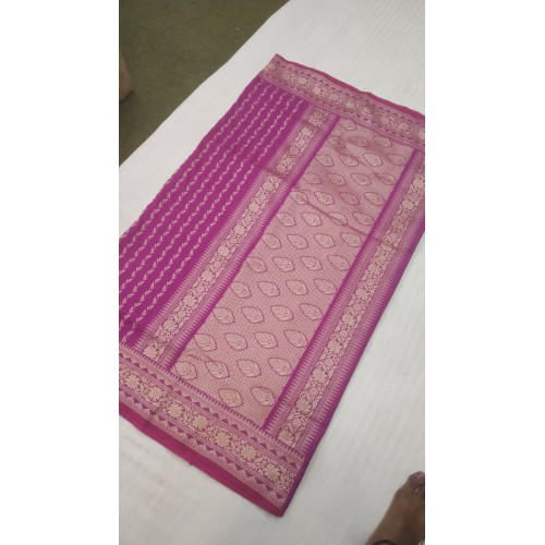 Katan Pe Katan Banarasi Lahariya Saree Pink
