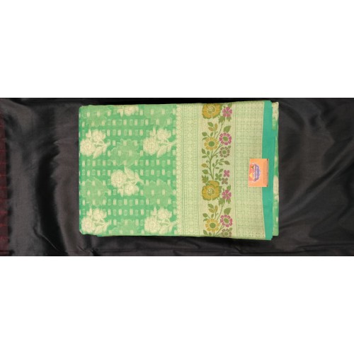 🌿 Pure Handloom Cotton Banarasi Saree – Elegance Woven in Every Thread ✨