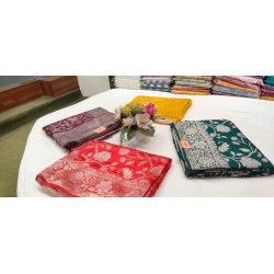 ✨ Banarasi Dola Silk Saree with Zari Work – Timeless Elegance ✨