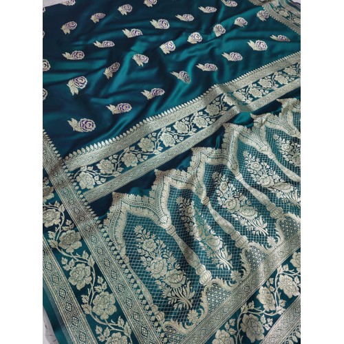 Satin Silk Premium Katan Buta Banarasi Saree