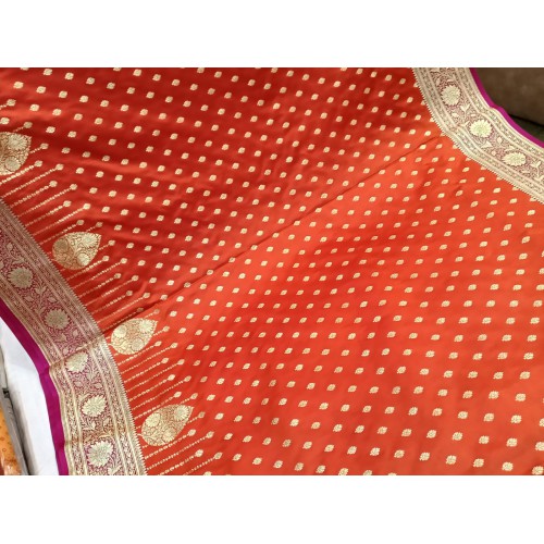 Katan Silk Saree With Silk Buta Jaal Katan Silk Saree With Silk Buta Jaal