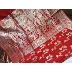 Katan Silk Saree With Silk Buta Jaal Katan Silk Saree With Silk Buta Jaal
