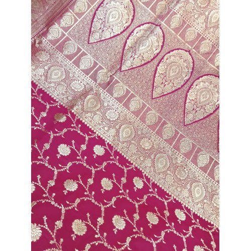 Katan Silk Saree With Silk Buta Jaal