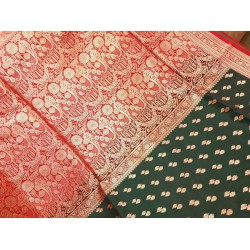 Katan Silk Saree With Silk Buta Jaal Katan Silk Saree With Silk Buta Jaal
