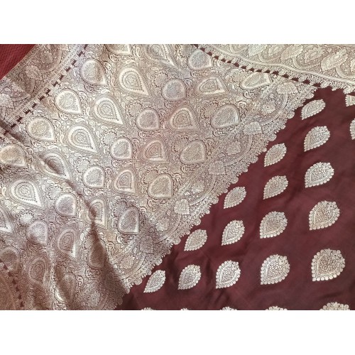 Pure Kattan Silk Minedaar Boota Saree