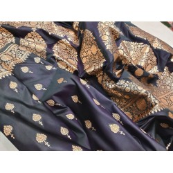 Pure Kattan Silk Minedaar Boota Saree Pure Kattan Silk Minedaar Boota Saree