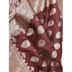Pure Kattan Silk Minedaar Boota Saree