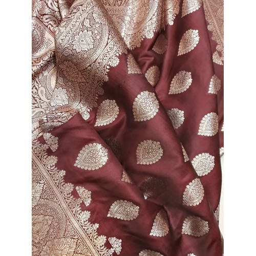 Pure Kattan Silk Minedaar Boota Saree