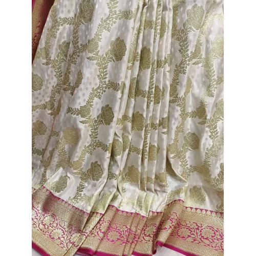 Pure Kattan Silk Minedaar Boota Saree Pure Kattan Silk Minedaar Boota Saree