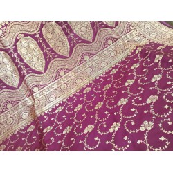Katan Buta with Satin Patta saree Katan Buta with Satin Patta saree