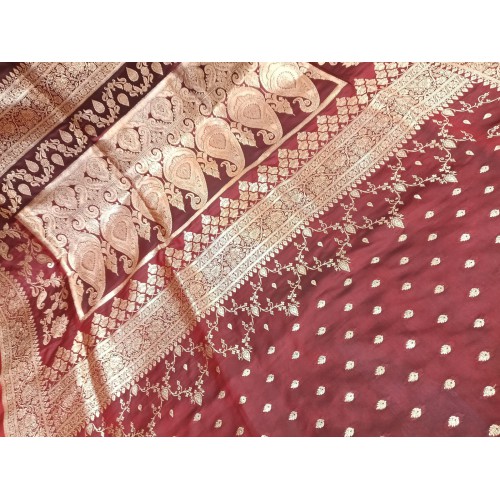 Banarasi katan Silk Saree border zari work