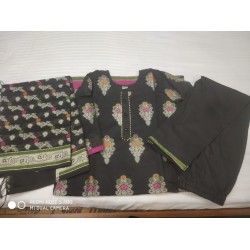 Banarasi Katan Silk Mix Unstitched Suit