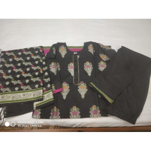 Banarasi Katan Silk Mix Unstitched Suit