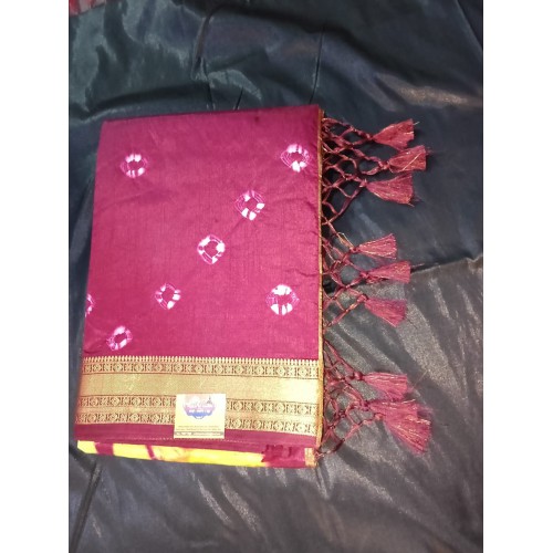 Bandhani Banarasi saree