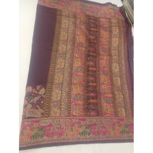 Multi Colour With Minedar Blouse