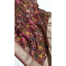 Banarasi mix silk me multi colour duppata