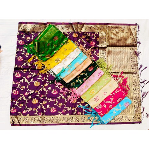 Banarasi Kattan Silk Zari  Dupatta