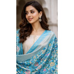 Dupatta - Banarasi Silk Jaal Multi colour