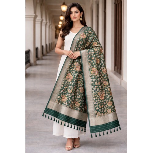 Banarasi Silk Jaal Malti colour boota Duptta