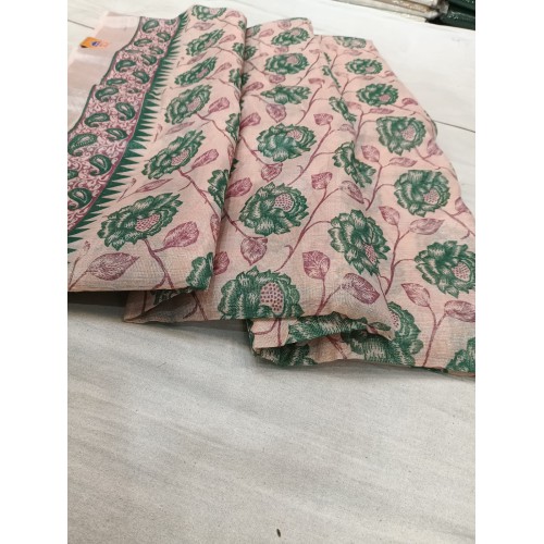 Cotton printed Banarasi saree